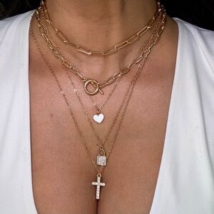 Stainless steel gold necklace